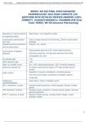 NR565&sol; NR 565 FINAL EXAM ADVANCED  PHARMACOLOGY 2024 EXAM COMPLETE 220  QUESTIONS WITH DETAILED VERIFIED ANSWERS &lpar;100&percnt;  CORRECT&rpar; &sol;ALREADY GRADED A&plus; CHAMBERLAINFinal  Exam&colon; NR565&sol; NR 565 Advanced Pharmacology 