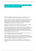 Mental Health N244 Exam with Questions and Correct Answers 2025&period;