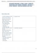 ADVANCED MEDSURG 2 &lpar;FINAL&rpar; EXAM &vert; COMPLETE  QUESTIONS AND CORRECT ANSWERS &vert; GRADED A&plus; &vert;  LATEST VERSION &vert; VERIFIED ANSWERS 2025-2026 