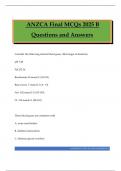 ANZCA Final MCQs 2025 B Questions and Answers