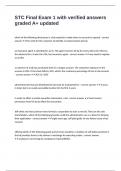 STC Final Exam 1 with verified answers graded A&plus; updated