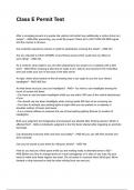 Class E Permit Test NEWEST 2025&sol;2026 ACTUAL COMPLETE QUESTIONS AND CORRECT DETAILED ANSWERS &lpar;VERIFIED ANSWERS&rpar; &vert;ALREADY GRADED A&plus;