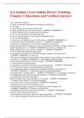 GA Joshua's Law Online Driver Training&colon; Chapter 2 Questions and Verified Answers