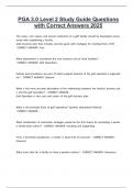 PGA 3&period;0 Level 2 Study Guide Questions with Correct Answers 2025