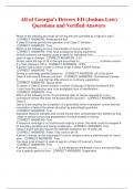 All of Georgia-s Drivers ED &lpar;Joshua Law&rpar; Questions and Verified Answers
