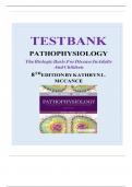 COMPLETE TEST BANK FOR Pathophysiology&colon; The Biologic Basis for Disease in Adults and Children 8th Edition by Kathryn L&period; McCance MS PhD &lpar;Author&rpar; latest update