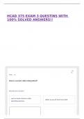 HCAD 375 EXAM 3 QUESTINS WITH 100&percnt; SOLVED ANSWERS&excl;&excl;