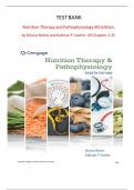 TEST BANK FOR NUTRITION THERAPY AND PATHOPHYSIOLOGY 3RD EDITION BY NELMS ALL CHAPTER 1-25 COMPLETE  QUESTIONS WITH REVISED ANSWERS A&plus; ALREADY  