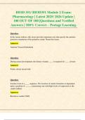BIOD 351&sol; BIOD351 Module 2 Exam&colon; Pharmacology &vert; Latest 2025&sol; 2026 Update &vert; 100 OUT OF 100 &vert;Questions and Verified Answers &vert; 100&percnt; Correct &ndash; Portage Learning&period;