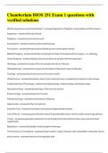 Chamberlain BIOS 251 Exam 1 questions with verified solutions