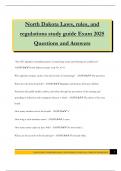North Dakota Laws&comma; rules&comma; and regulations study guide Exam 2025 Questions and Answers