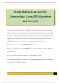 North Dakota State Law for Cosmetology Exam 2025 Questions and Answers