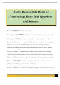North Dakota State Board of Cosmetology Exam 2025 Questions and Answers