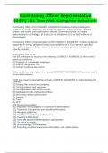 Contracting Officer Representative &lpar;COR&rpar; 101 Test With Complete Solutions