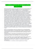 TIER I CORB EXAM WITH COMPLETE SOLUTIONS