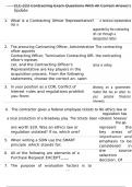 CLC-222 Contracting Exam Questions With All Correct Answers 2025 LatesUpdate