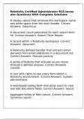 Relativity Certified Administrator RCA terms atm Questions With Complete Solutions