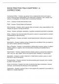 SOCE PRACTICE FDLE CHAPTERS 1-4 CORRECTIONS