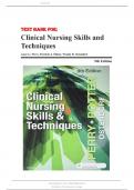 Test Bank For Clinical Nursing Skills and Techniques 9th Edition by Anne Griffin Perry&comma; Patricia A&period; Potter  Chapter 1-43 Latest Updated 100&percnt;