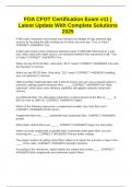 FOA CFOT Certification Exam v11 &vert; Latest Update With Complete Solutions 2025
