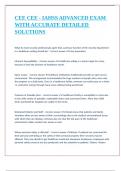 CEE CEE - IAHSS ADVANCED EXAM WITH ACCURATE DETAILED SOLUTIONS