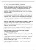 CHS EXAM QUESTIONS AND ANSWERS