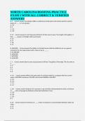 NORTH CAROLINA ROOFING PRACTICE EXAM 1 WITH ALL CORRECT & VERIFIED ANSWERS