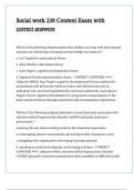 Social work 238 Content Exam with correct answers