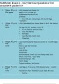 NURS 624 Exam 1 - Cary Review Questions well answered graded A&plus;