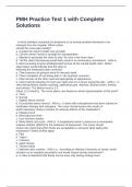 PMH Practice Test 1 with Complete Solutions