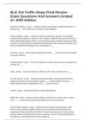 BLE 314 Traffic Stops Final Review Exam Questions And Answers Graded A&plus; 2025 Edition&period;