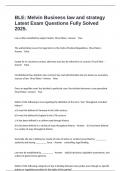 BLE&colon; Melvin Business law and strategy Latest Exam Questions Fully Solved 2025&period;