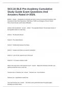 SCCJA BLE Pre-Academy Cumulative Study Guide Exam Questions And Answers Rated A&plus;2025&period;