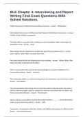 BLE Chapter 4&colon; Interviewing and Report Writing Final Exam Questions With Solved Solutions&period;