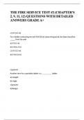 THE FIRE SERVICE TEST &num;2 &lpar;CHAPTER'S 2&comma; 9&comma; 11&comma; 12&rpar; QUESTIONS WITH DETAILED ANSWERS GRADE A&plus;