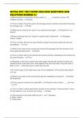 NHTSA SFST TEST PAPER 2025&sol;2026 QUESTIONS AND SOLUTIONS MARKED A&plus;