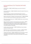 Environmental Science Test 77 Questions with Verified Answers&comma;100&percnt;CORRECT