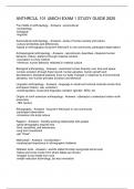 ANTHRCUL 101 UMICH EXAM 1 STUDY GUIDE 2025