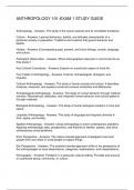 ANTHROPOLOGY 101-EXAM 1 STUDY GUIDE