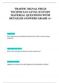 TRAFFIC SIGNAL FIELD TECHNICIAN LEVEL II QUESTIONS AND VERIFIED ANSWERS &vert; GRADE A &vert; 100&percnt; CORRECT &lpar;NEWEST 2025 &sol; 2026 UPDATE&rpar;&period;