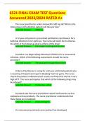 6521 FINAL EXAM TEST Questions  Answered 2023&sol;2024 RATED A&plus;