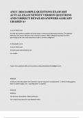 ANCC 2024 SAMPLE QUESTIONS EXAM 2025 ACTUAL EXAM NEWEST VERSION QUESTIONS AND CORRECT DETAILED ANSWERS ALREADY GRADED A&plus;