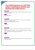 WGU D084 Final Exam &lpar;New 2025 - 2026 Update&rpar; Cloud Platform Solutions exam Questions and Verified Answers 