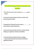 WGU D084 Manage Identities Questions and Answers