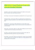 D084 WGU Cloud Platform Exam with accurate detailed Solutions 