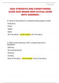 ISSA STRENGTH AND CONDITIONING  EXAM 2025 BRAND NEW ACTUAL EXAM  WITH ANSWERS&period;