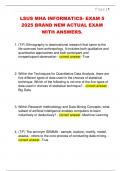 LSUS MHA INFORMATICS- EXAM 5  2025 BRAND NEW ACTUAL EXAM  WITH ANSWERS&period; 