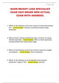 NASM WEIGHT LOSS SPECIALIST  EXAM 2025 BRAND NEW ACTUAL  EXAM WITH ANSWERS&period; 