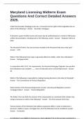 Maryland Licensing Midterm Exam Questions And Correct Detailed Answers 2025&period;
