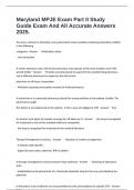 Maryland MPJE Exam Part II Study Guide Exam And All Accurate Answers 2025&period;